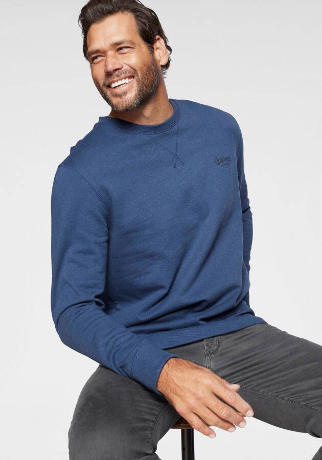 Man's World Sweatshirt Lange mouwen basic-stijl effen ronde hals