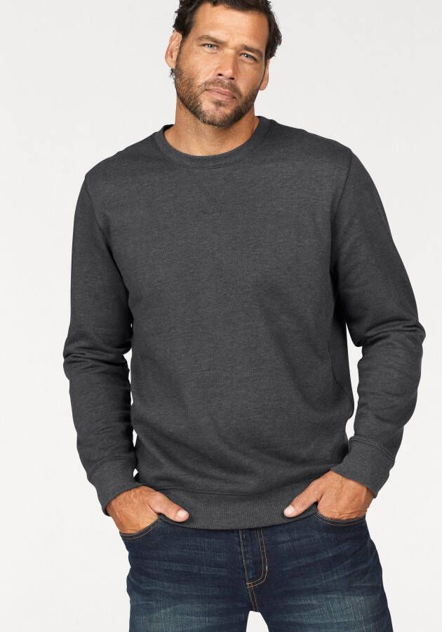 Man's World Sweatshirt Lange mouwen basic-stijl effen ronde hals