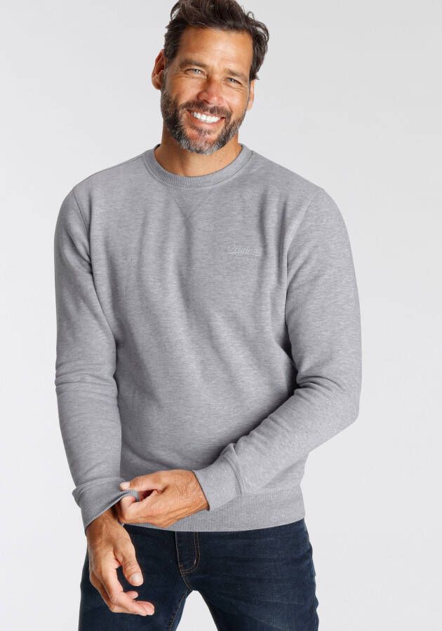 Man's World Sweatshirt Lange mouwen basic-stijl effen ronde hals