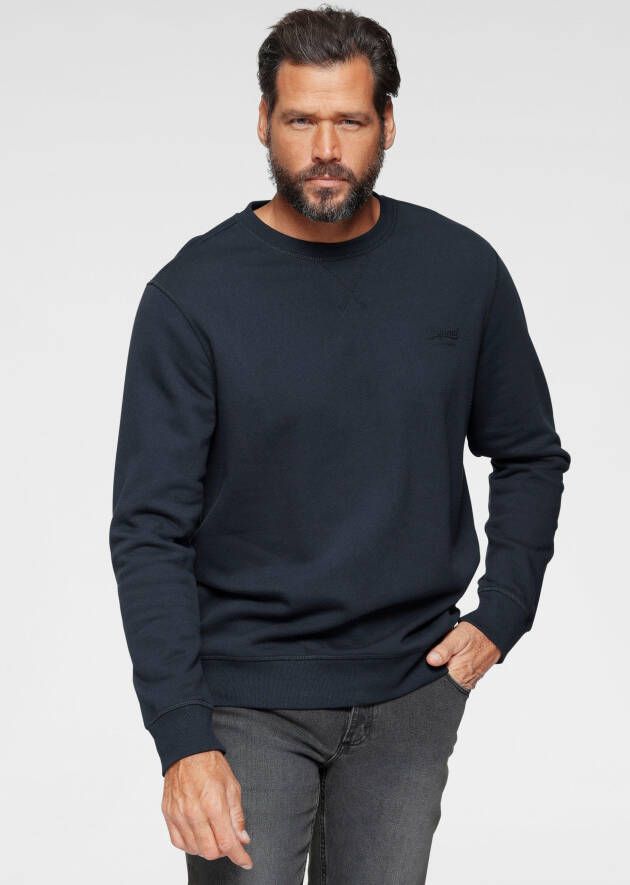 Man's World Sweatshirt Lange mouwen basic-stijl effen ronde hals