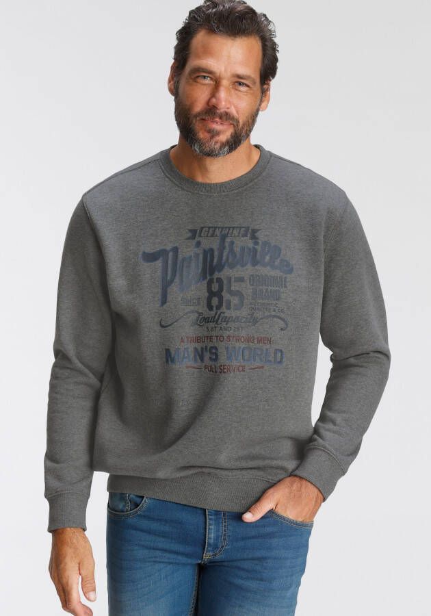 Man's World Sweatshirt Lange mouwen casual print ronde hals van katoenmix