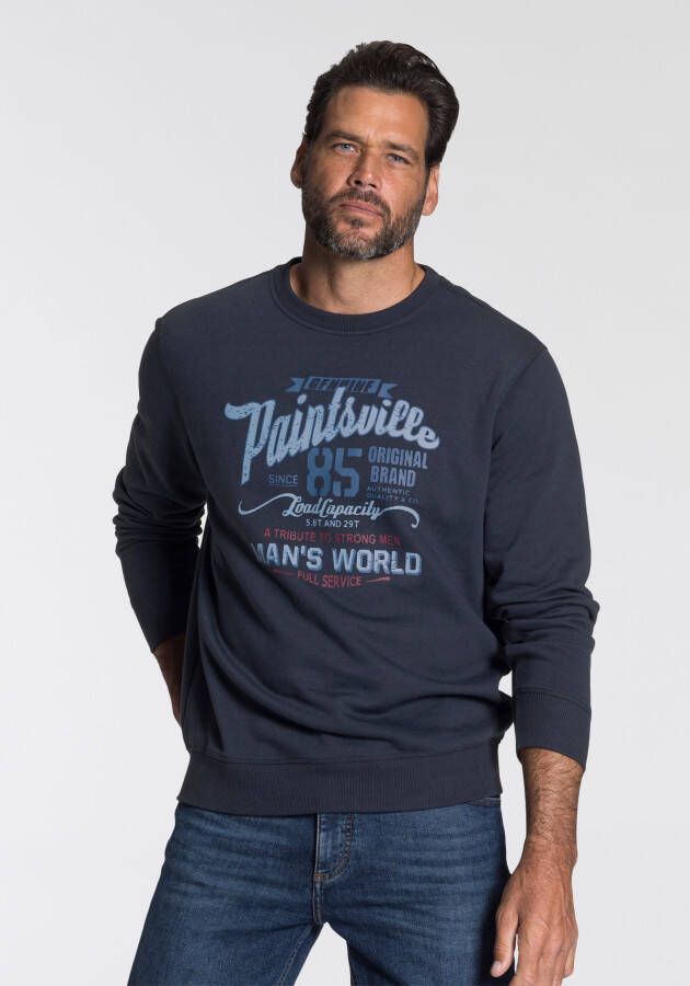 Man's World Sweatshirt Lange mouwen casual print ronde hals van katoenmix