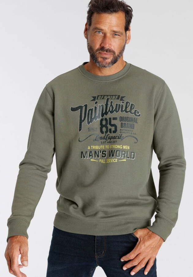 Man's World Sweatshirt Lange mouwen casual print ronde hals van katoenmix