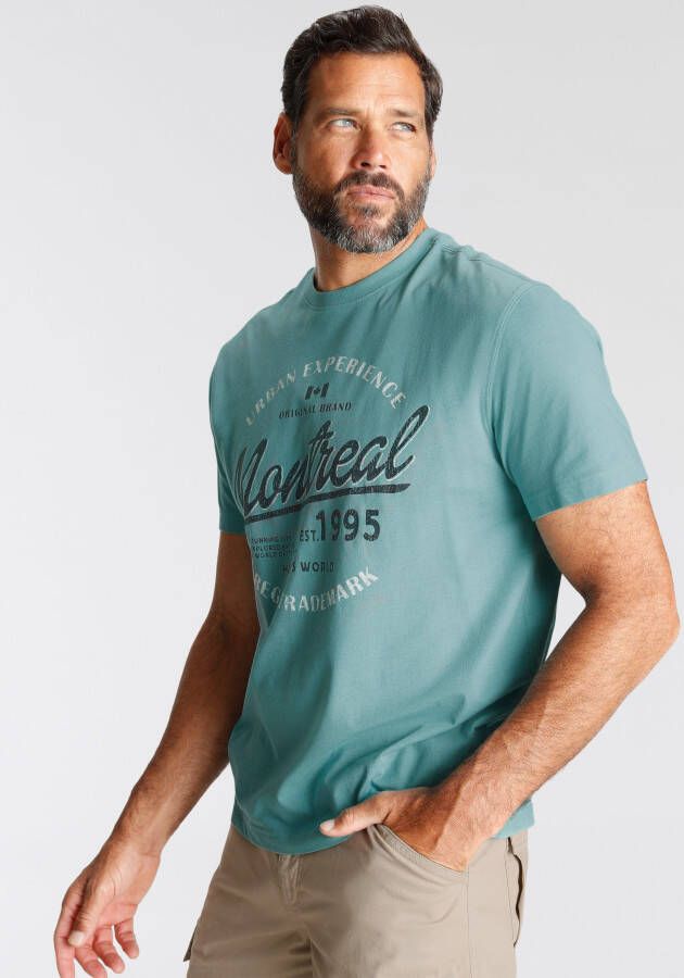 Man's World T-shirt Korte mouwen casual pasvorm van katoenmix onderhoudsvriendelijk