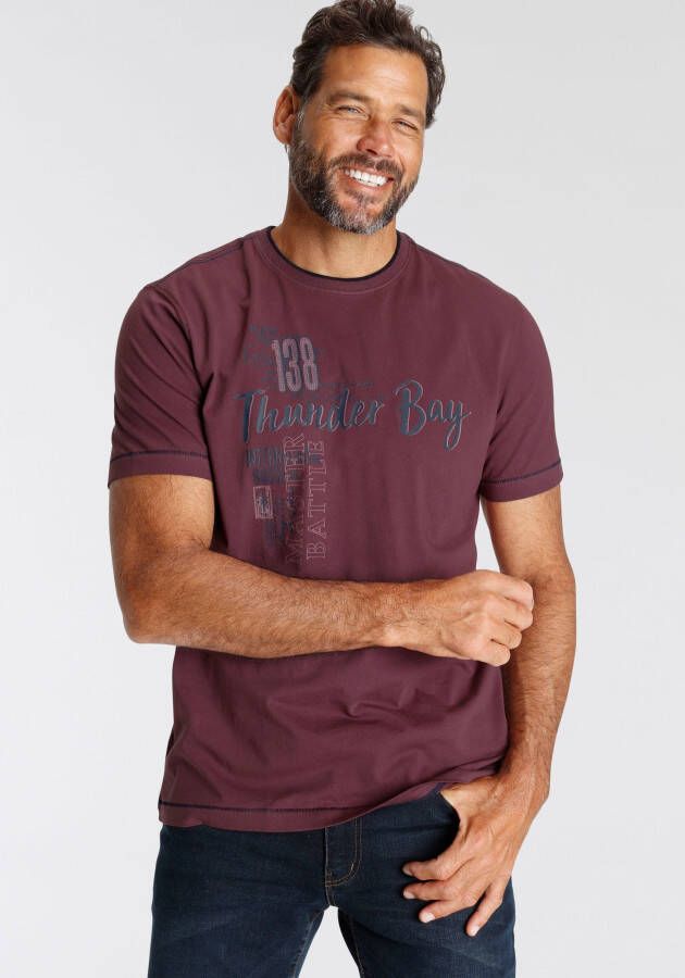 Man's World T-shirt Korte mouwen casual print van katoen