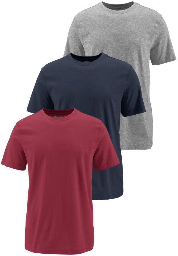 Man's World T-shirt perfect als t-shirt om ergens onder te dragen (3-delig Set van 3)
