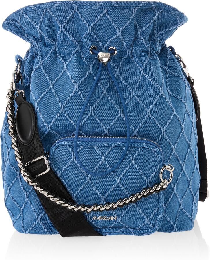 Marc Cain Buideltas Sports Logo ia Handtas hobo bag tas van denimstof - Foto 7