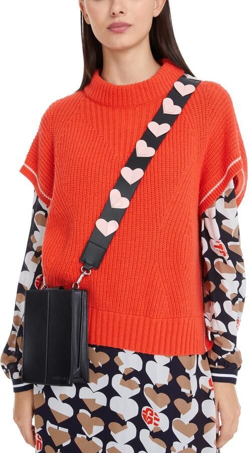 Marc Cain Minibag Heartbreaker telefoontas portemonnee crossbody tas met afneembare schouderriem - Foto 4