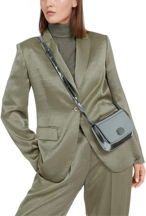 Marc Cain Minibag Noble Neutrals schoudertas crossbody tas mini bag in metallic-look - Foto 4