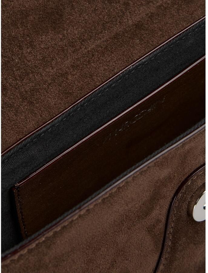 Marc Cain Schoudertas Collections Mystic Plumage Saddlebag schoudertas met afneembare verstelbare schouderriem