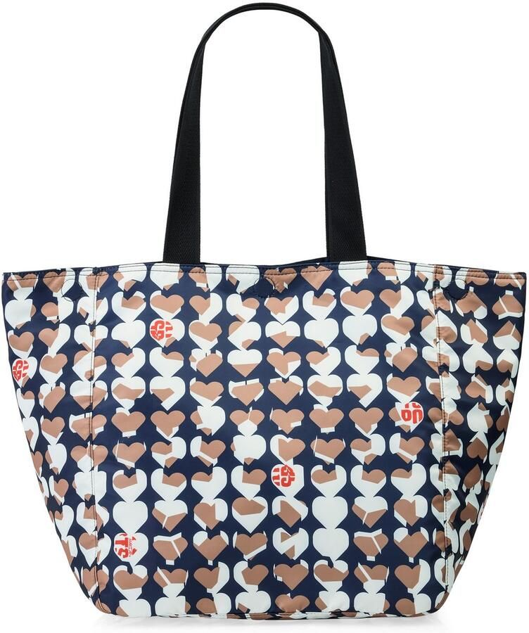 Marc Cain Shopper Happy Classics schoudertas sporttas met opvallende print