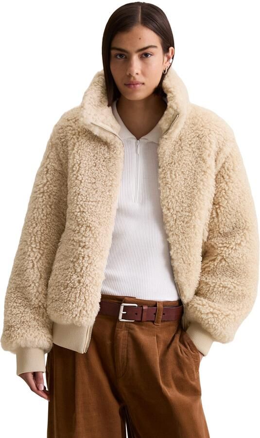 Marc O'Polo DENIM Regular fit jack van teddybont met opstaande kraag - Foto 5