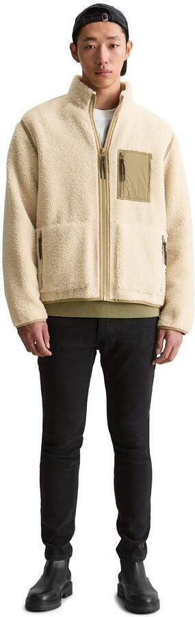 Marc O'Polo DENIM Fleecejack Teddyjas regular fit met nylon borstzak - Foto 4