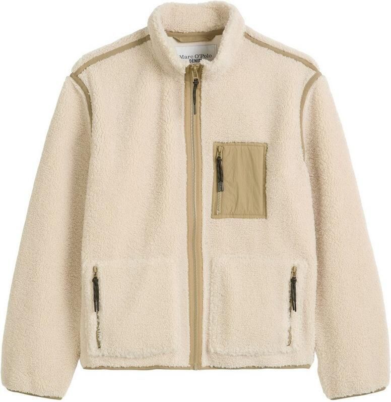 Marc O'Polo DENIM Fleecejack Teddyjas regular fit met nylon borstzak