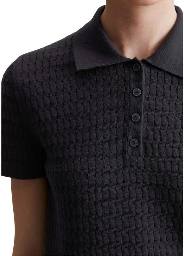 Marc O'Polo DENIM Poloshirt van breisel modieus patroon regular - Foto 2