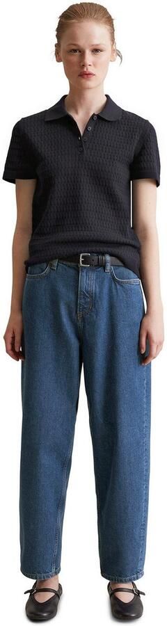 Marc O'Polo DENIM Poloshirt van breisel modieus patroon regular - Foto 4