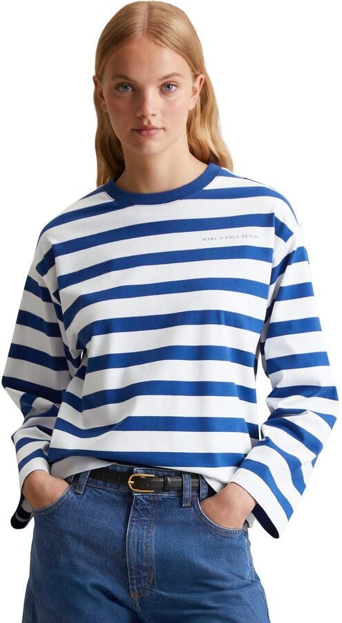 Marc O'Polo DENIM Shirt met lange mouwen gestreept oversized biologisch katoen - Foto 5