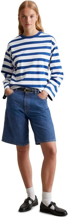 Marc O'Polo DENIM Shirt met lange mouwen gestreept oversized biologisch katoen - Foto 4