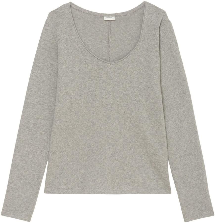 Marc O'Polo DENIM Shirt met lange mouwen met rolrand langs de v-hals