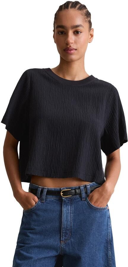 Marc O'Polo DENIM Shirt relaxed fit met markante structuur cropped - Foto 5