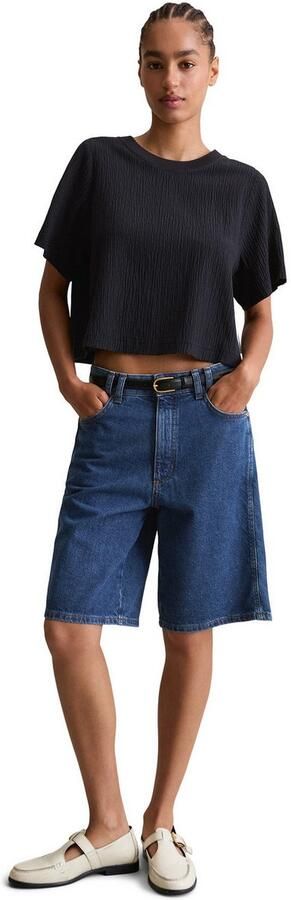 Marc O'Polo DENIM Shirt relaxed fit met markante structuur cropped - Foto 4