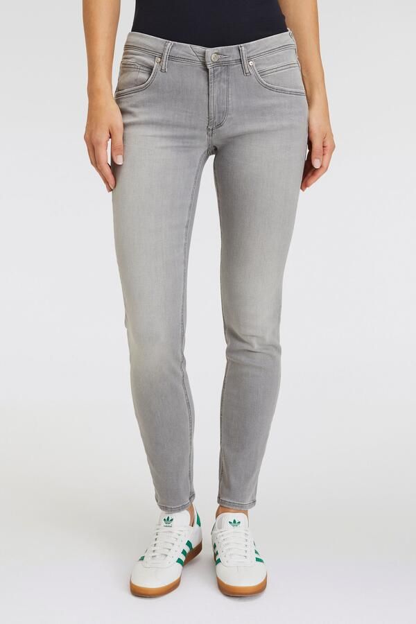 Marc O'Polo DENIM Slim fit mid rise jeans met stretch model 'Alva' - Foto 4