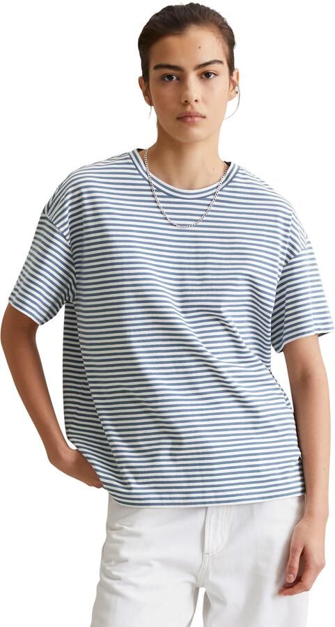 Marc O'Polo DENIM T-shirt gestreept ronde hals relaxed fit - Foto 4
