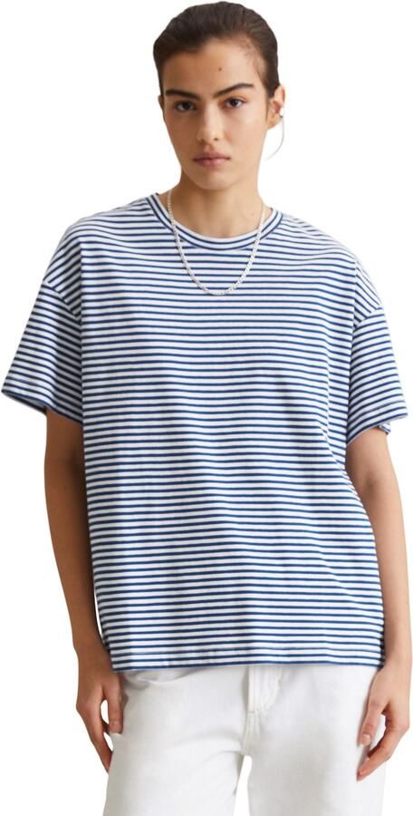 Marc O'Polo DENIM T-shirt gestreept ronde hals relaxed fit - Foto 4