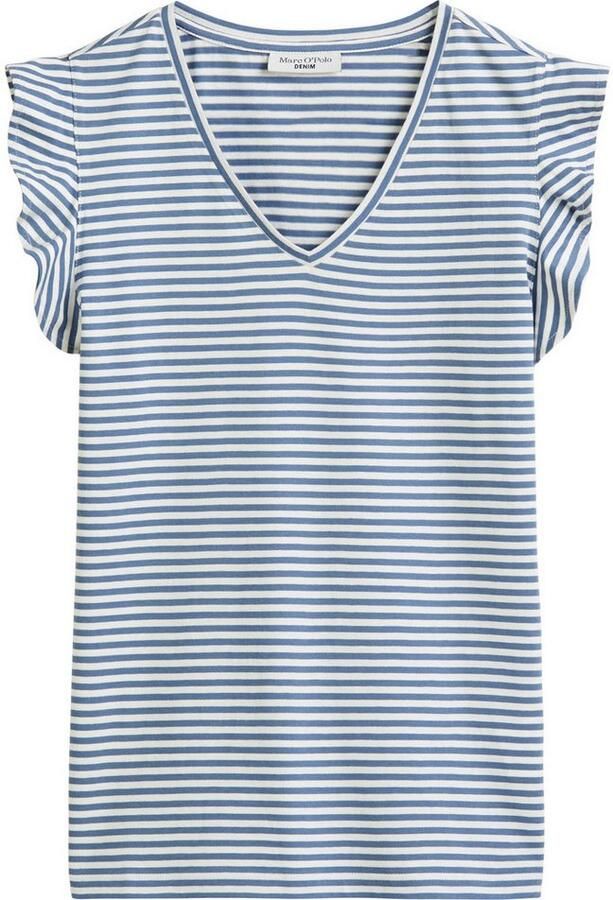 Marc O'Polo DENIM T-shirt met tijdloos streepjespatroon - Foto 2