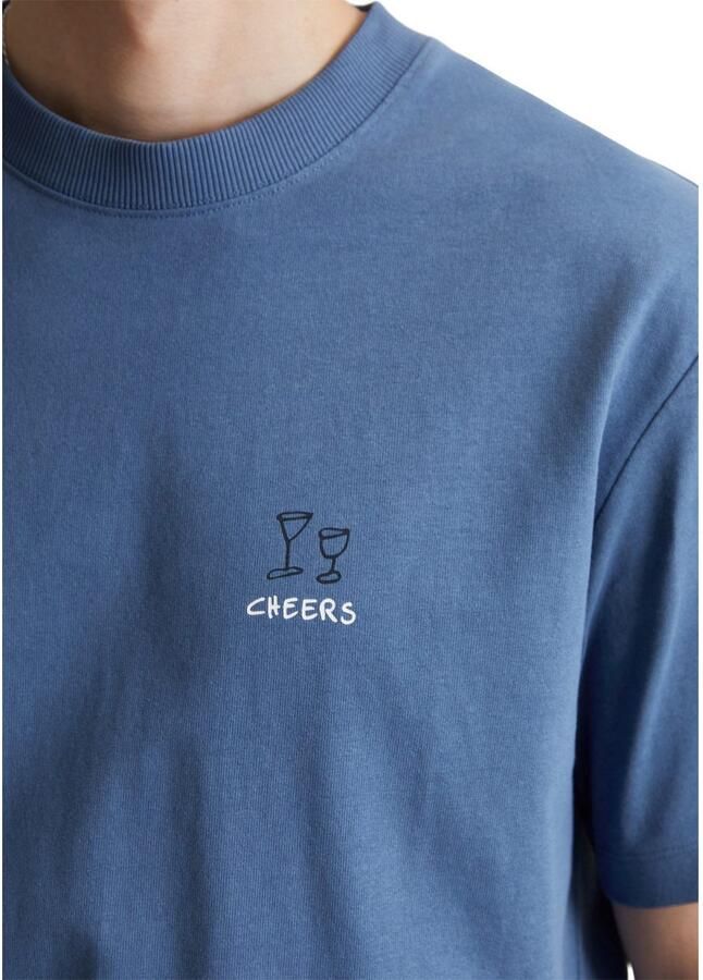 Marc O'Polo DENIM T-shirt Ronde hals relaxed fit contrasterende print - Foto 2