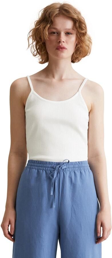 Marc O'Polo DENIM Top met spaghettibandjes Ribstructuur spaghettibandjes - Foto 4