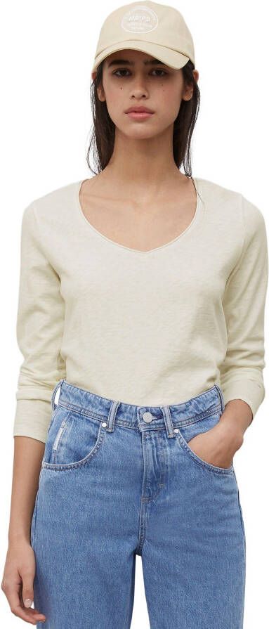 Marc O'Polo DENIM Shirt met lange mouwen met rolrand langs de v-hals