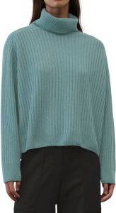 Marc O'Polo Ribbed polo neck jumper Beige
