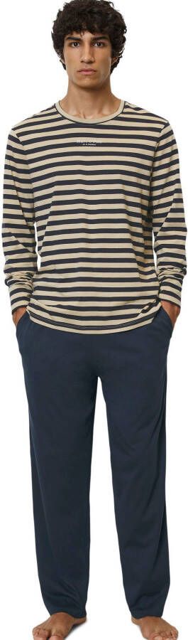 Marc O'Polo Pyjama Mix & Match Cotton met merkembleem op de borst (set 2-delig)