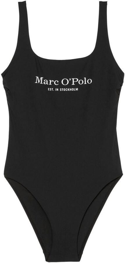 Marc O'Polo Badpak Essentials sneldrogend diepe ruguitsnijding logo-belettering - Foto 5