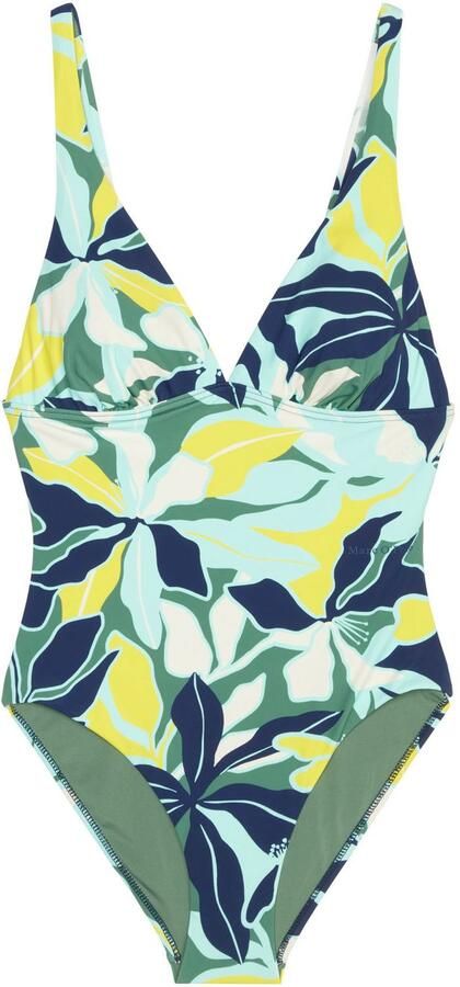 Marc O'Polo Badpak Multi Floral Triangle-cups bloe patroon uitneembare soft-cups - Foto 4