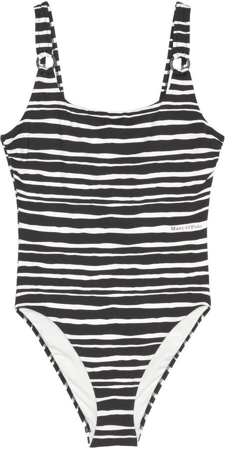 Marc O'Polo Badpak Summer Blacks diepe ruguitsnijding strepenpatroon sneldrogend - Foto 4