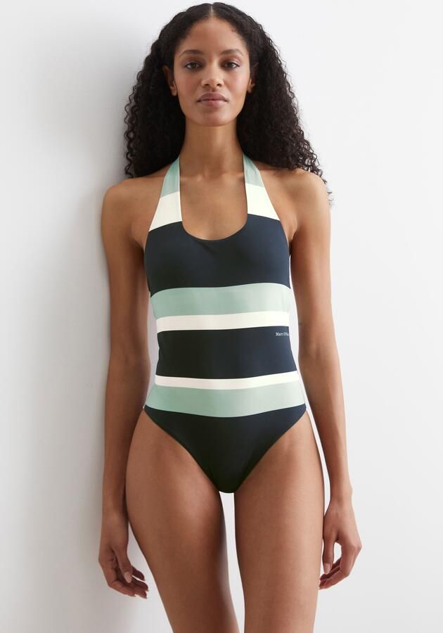 Marc O'Polo Badpak Summer stripes Neckholder diepe ruguitsnijding sneldrogend gestreept - Foto 5