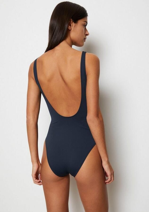 Marc O'Polo Badpak Swimwear Essentials hogere beenuitsnijding sneldrogend diepe ruguitsnijding - Foto 4