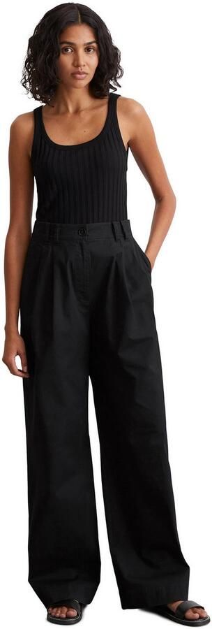 Marc O'Polo Bandplooibroek wijd van twill allrounder - Foto 4