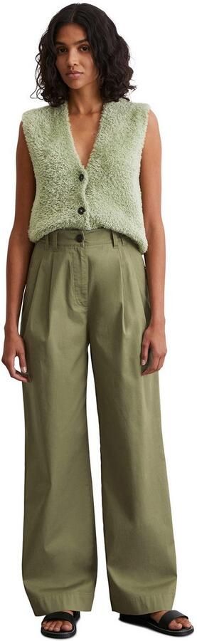 Marc O'Polo Bandplooibroek wijd van twill allrounder - Foto 4