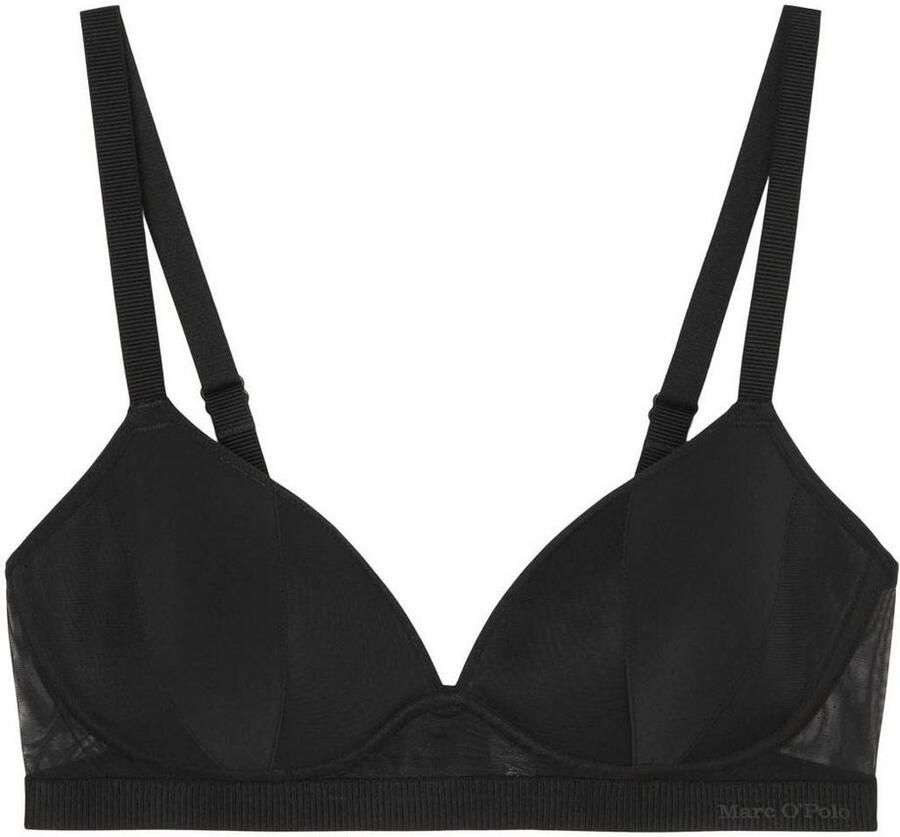 Marc O'Polo Bh met steuncups Soft Contrast met mesh-inzetten