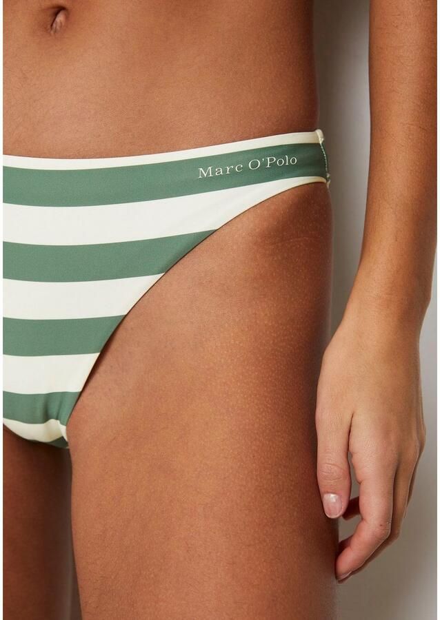 Marc O'Polo Bikinibroekje Classic Stripes met kleine logo-opdruk - Foto 3