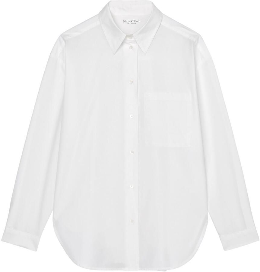Marc O'Polo Blouse met lange mouwen Blouse long sleeve kent collar patched pocket solid