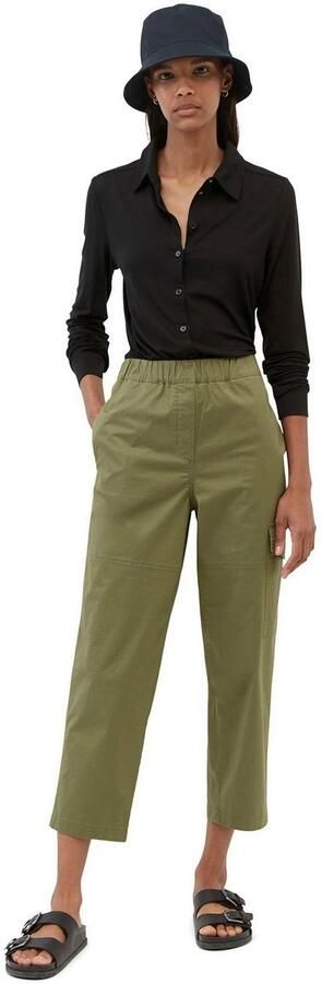 Marc O'Polo Overhemdblouse van viscosemix met platte kraag - Foto 4