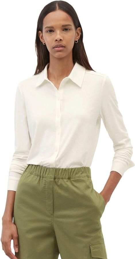 Marc O'Polo Overhemdblouse van viscosemix met platte kraag - Foto 6