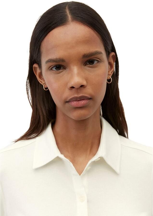 Marc O'Polo Overhemdblouse van viscosemix met platte kraag - Foto 2