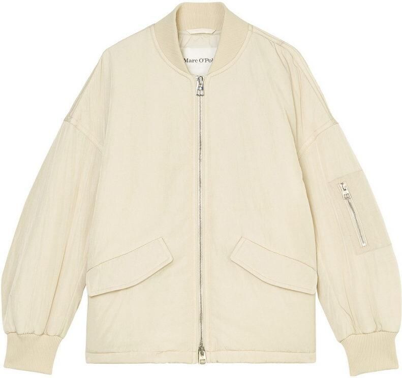 Marc O'Polo Lange blouson in relaxte stijl Beige Dames