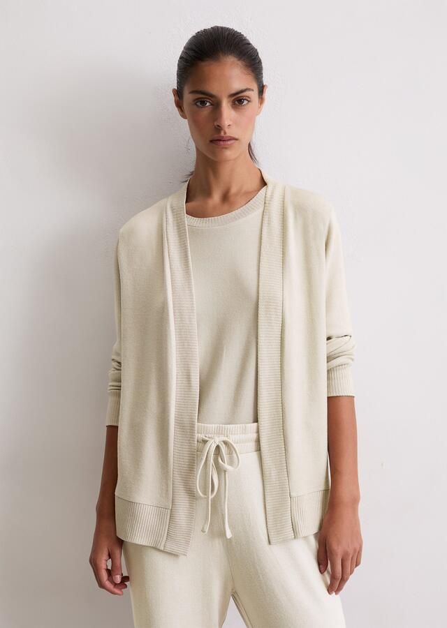 Marc O'Polo Cardigan Soft Knit Lange mouw zonder sluiting fijne breisel - Foto 5