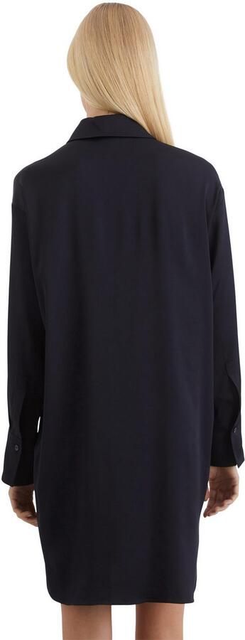 Marc O'Polo Jurk met overhemdkraag afgeronde zoom met verlengd achterpand en hoge zijsplitten - Foto 3